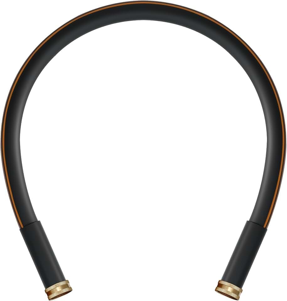 Atlantic Female to Female Garden Hose 3 ft, Black 5/8" Leader Water Hose
