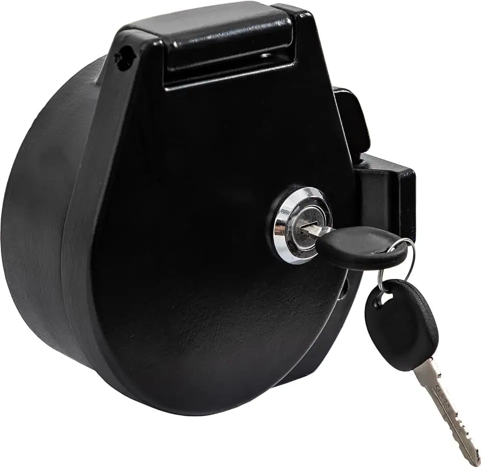 Buyers Products CC410, 4 Inch Locking Conduit Carrier Kit, Black Powder Coat Aluminum, Key Locking Door and End Cap, Drill-Free Mount, Fits 4" PVC, Adjustable Length Carrier for Trailers, Ladder Racks