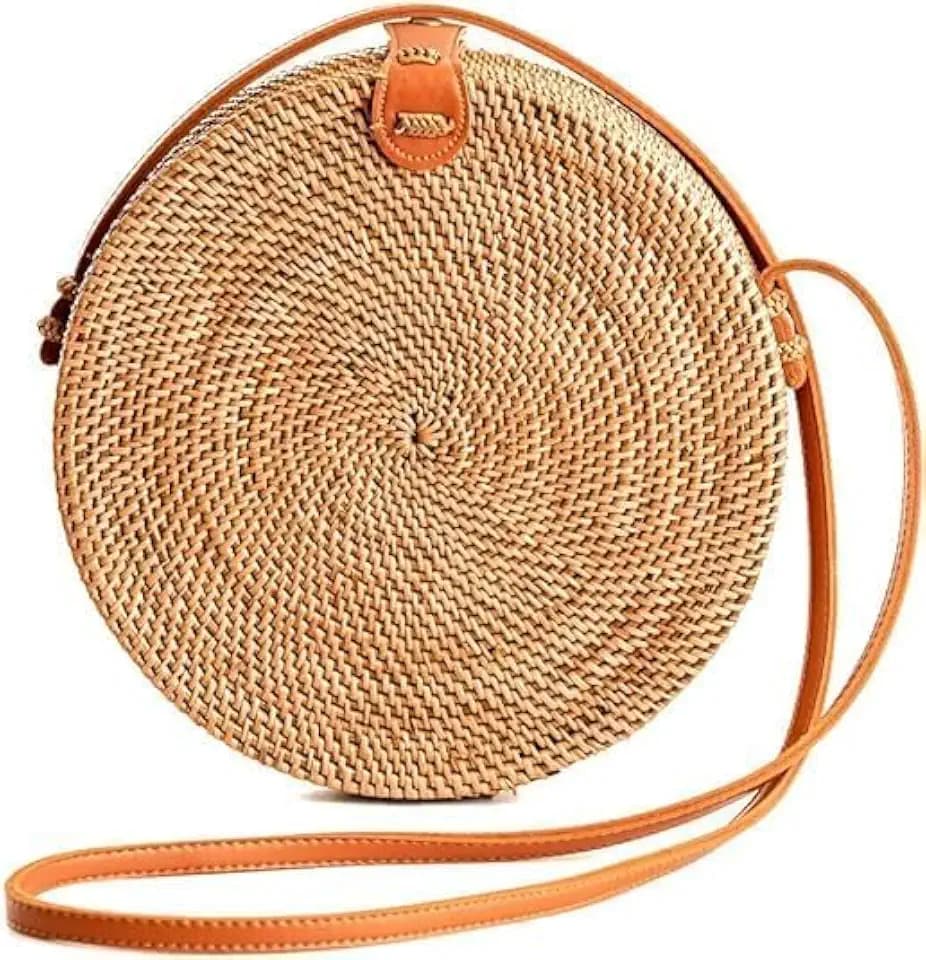 Utama Rattan Bag - Handmade Crossbody Wicker Woven Purse