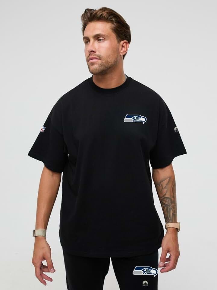 OOSC Herren Seattle Seahawks T-Shirt T-Shirt (1er Pack)