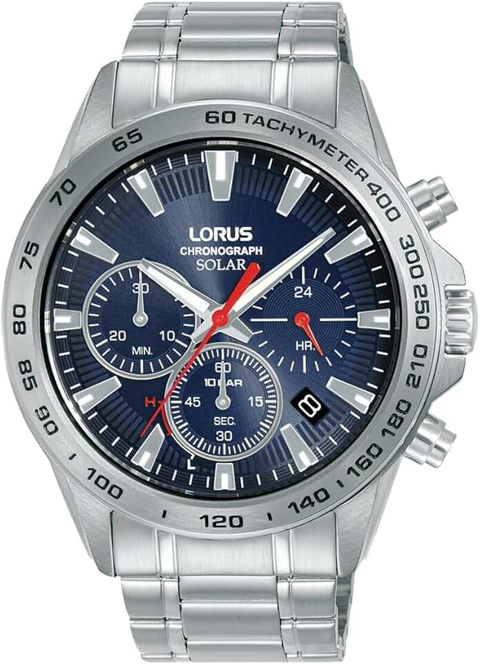Lorus Herren Analog Quarz Uhr mit Edelstahl Armband,Silber