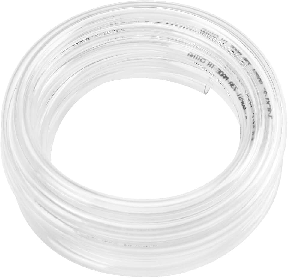 Eastrans 1/2 Inch ID, 25ft Clear Vinyl Tubing, Flexible PVC Plastic Tube