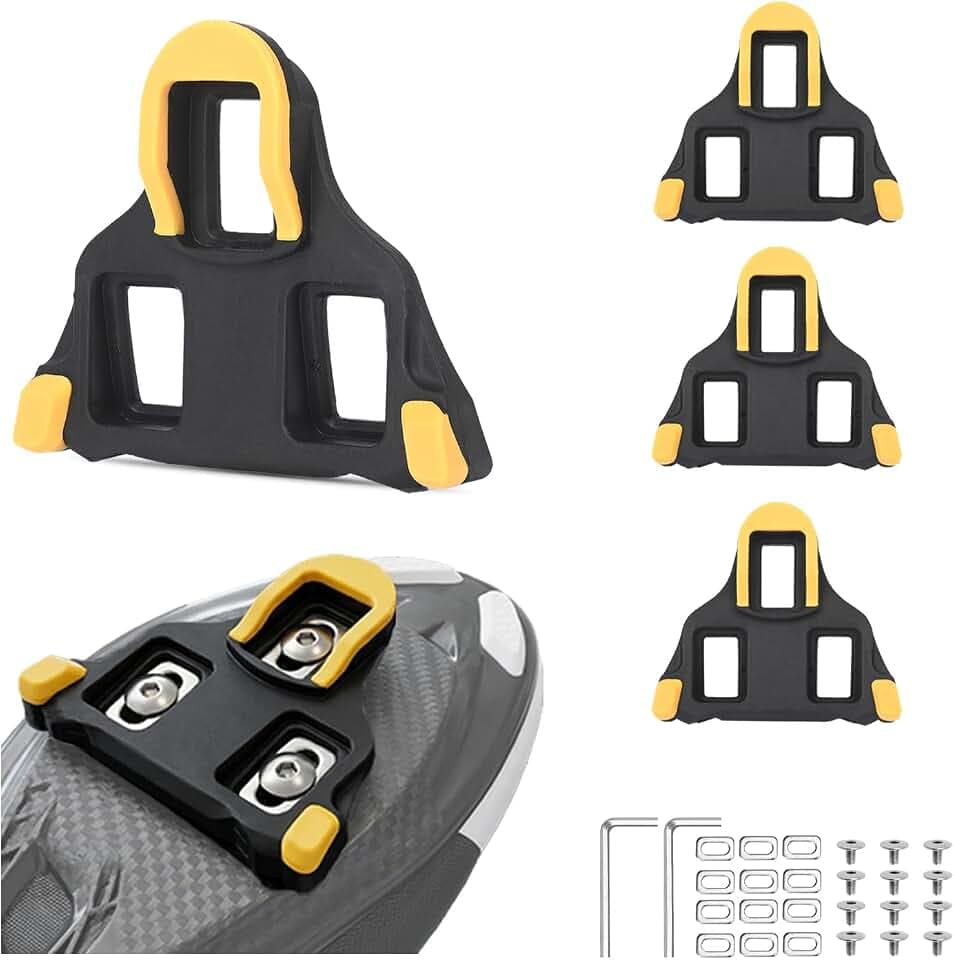 Road Bike Cleats Compatible with SPD-SL Pedals, 4 Pack