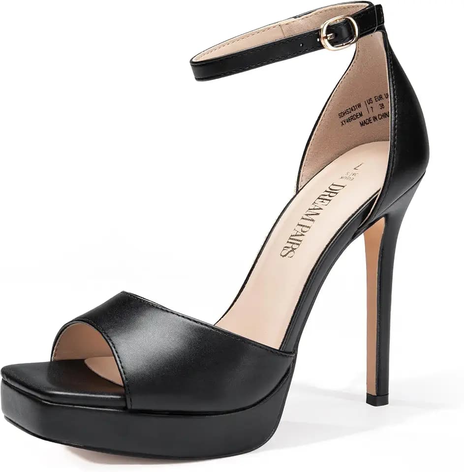 DREAM PAIRS Women's Stiletto Heel Platform Sandals