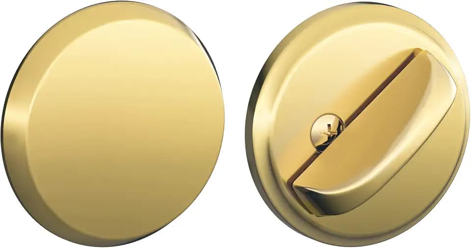 Schlage B81605 Key Lock Door Knocker - Bright Brass