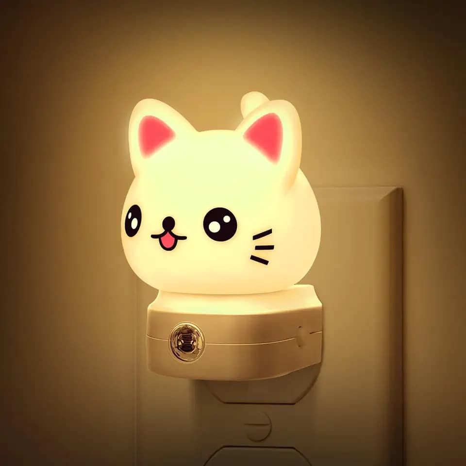 DORESshop Cat Night Lights Plug Into Wall,Cute Night Light for Kids
