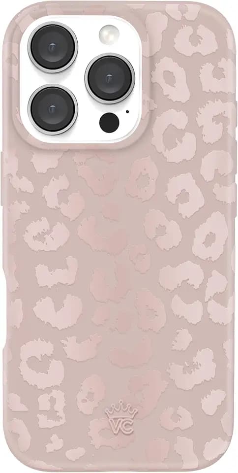 VELVET CAVIAR Leopard Cheetah Print Phone Case for iPhone 16 Pro Max for Women - Compatible with MagSafe [10ft Drop Tested] - Girly Cute Protective Designer Cover - Nude Neutral Beige Aesthetic