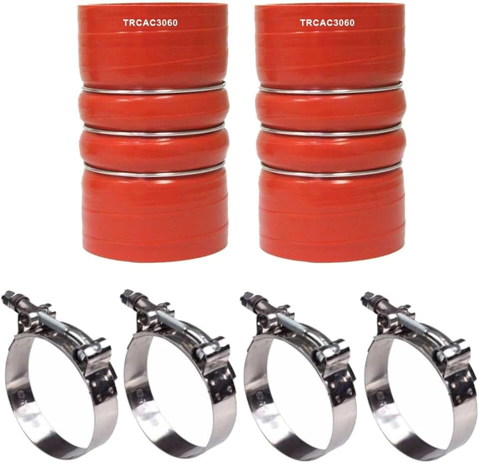 Torque 3" x 6" Silicone CAC Hump Hose Boot Set with Clamps 2 Pack