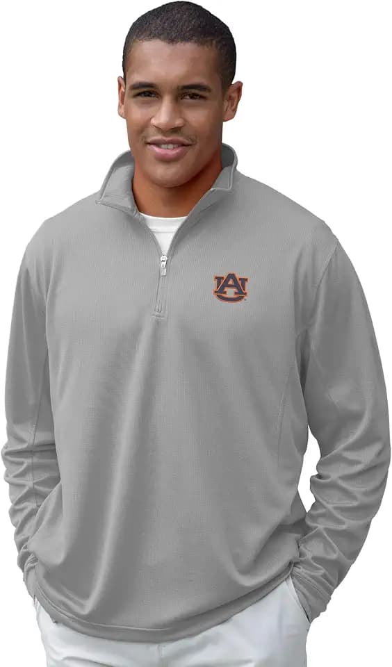 Vantage Apparel NCAA mens Collegiate Micro Mesh Performance Gray 1/4 Zip Pullover