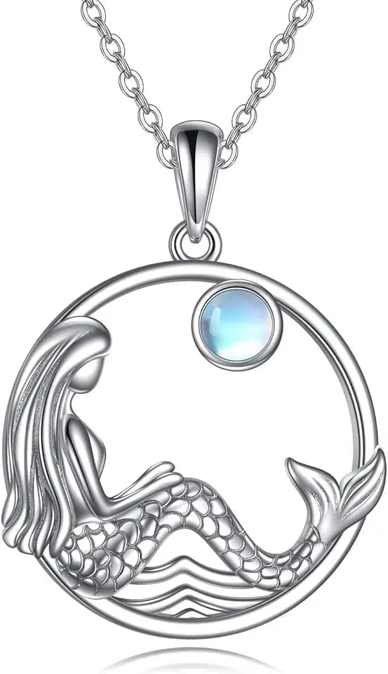 YFN Meerestiere Kette 925 Sterling Silber Ozean Anhänger Halskette Strand Schmuck für Damen Mädchen Unterwasser Geschenke für Tochter