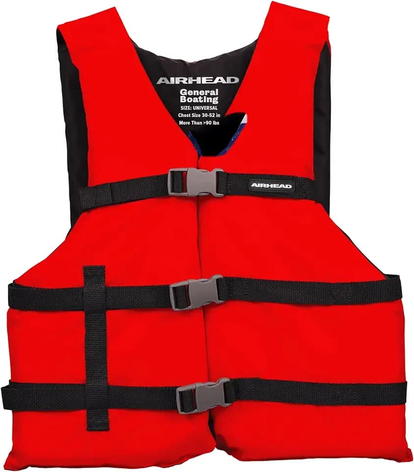 Airhead General Purpose Life Jacket for Adults & Kids - US Coast Guard Approved Life Vest for Men, Women, Youth, Child & Infant, Boating Safety PFD for Fishing & Swimming