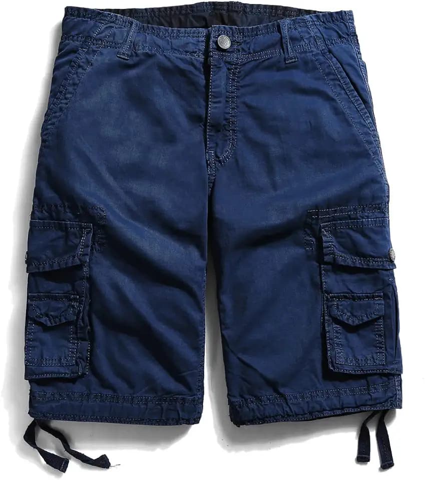 OCHENTA Men's Loose Fit Cargo Shorts with Multi Pockets