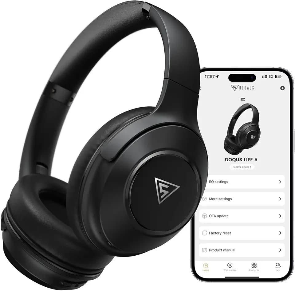 DOQAUS Bluetooth Headphones Over Ear, 9 EQ Modes & App Control