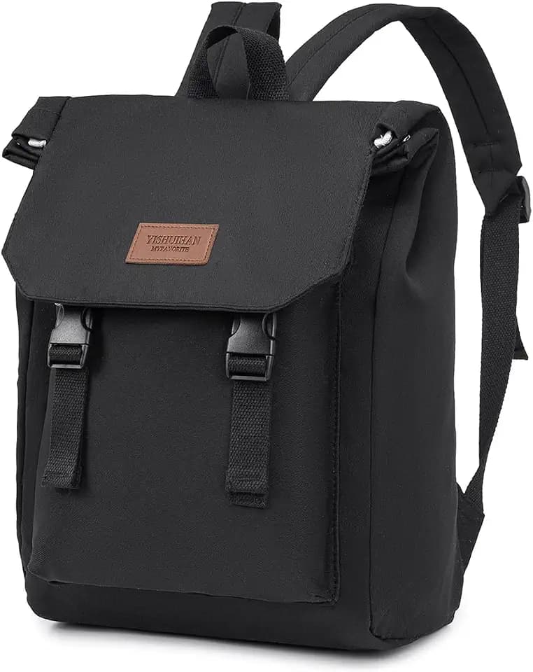 BAGZY Rucksack 40 x 30 x 15 cm Handgepäck für British Airways jet2 Air France Reiserucksack Flugzeug Wasserdicht Cabin Kofferrucksack Canvas Carry-ons Hand Luggage für Arbeit Damen Herren Schwarz