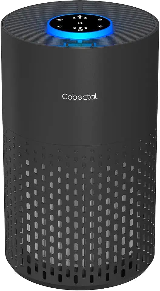 Cobectal Air Purifiers for Home Bedroom with 3-in-1 Filter, Black