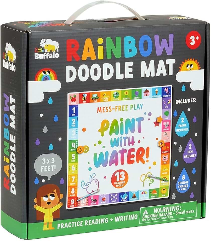 Little Buffalo Jumbo Rainbow Water Doodle Mat