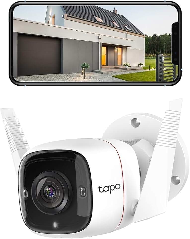 Tapo 2K Security Camera Outdoor Wired, C310, Works w/Alexa & Google Home