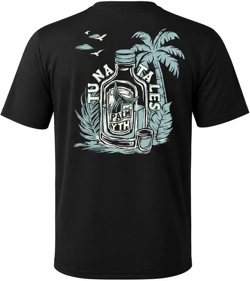 Palmyth Men's Fishing Shirt Short Sleeve Sun Protection UV UPF 50+ T-Shirt