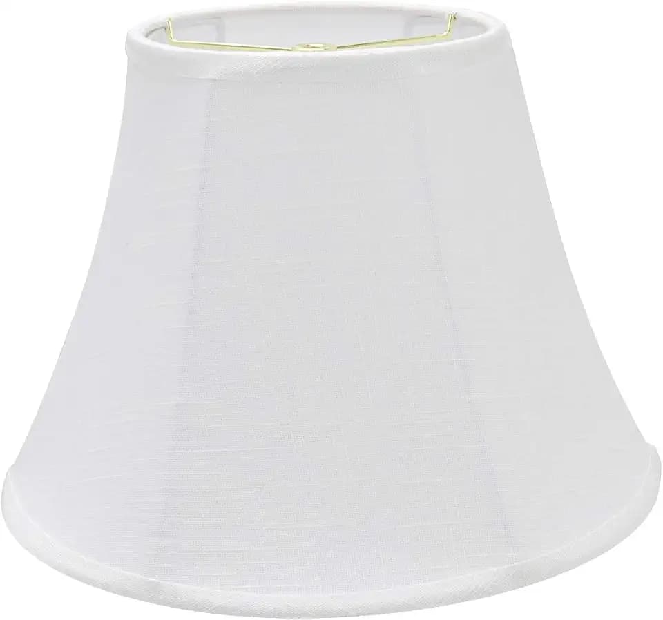 Aspen Creative 38002, Bell Collapsible Spider Lamp Shade, 7" Top x 13" Bottom x 9-1/2" Slant Height, Off White, Set of 2