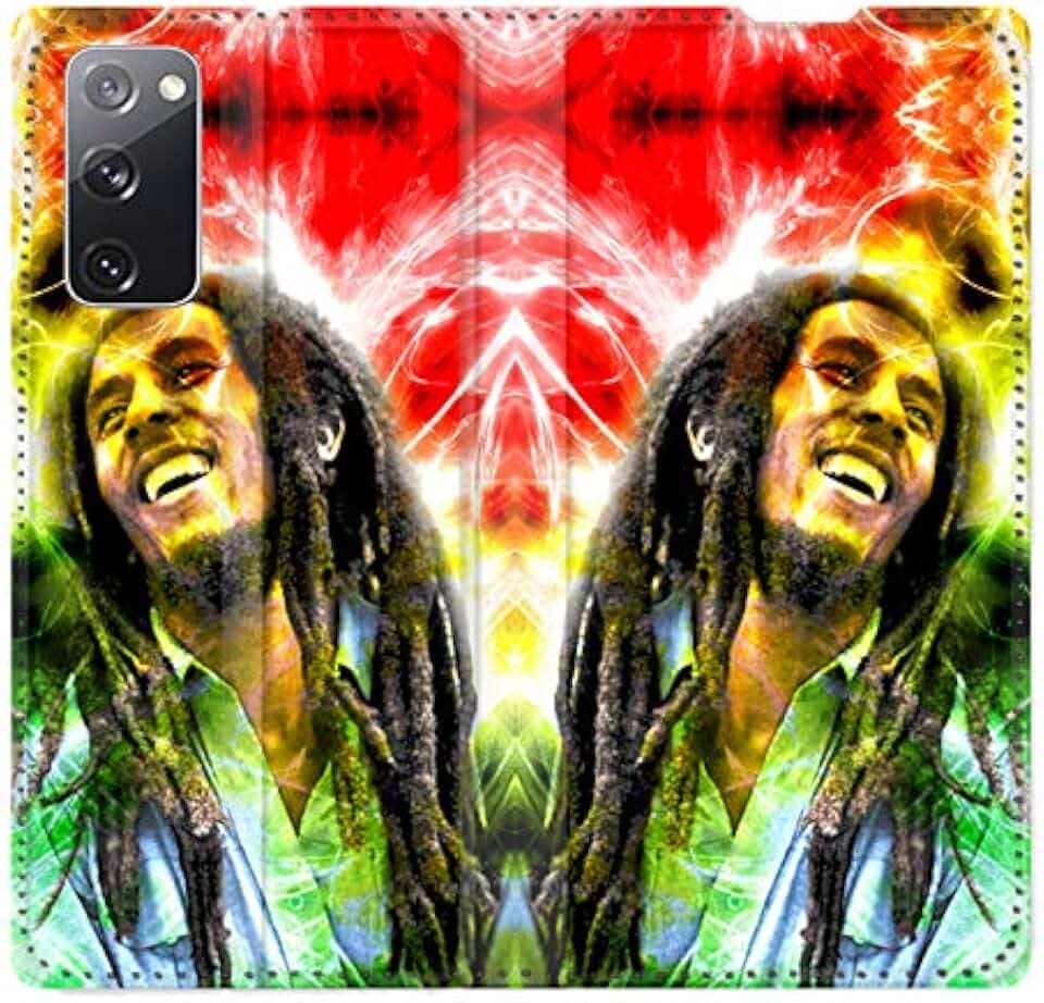 Schutzhülle aus Leder für Samsung Galaxy S20 FE / S20FE Bob Marley Color