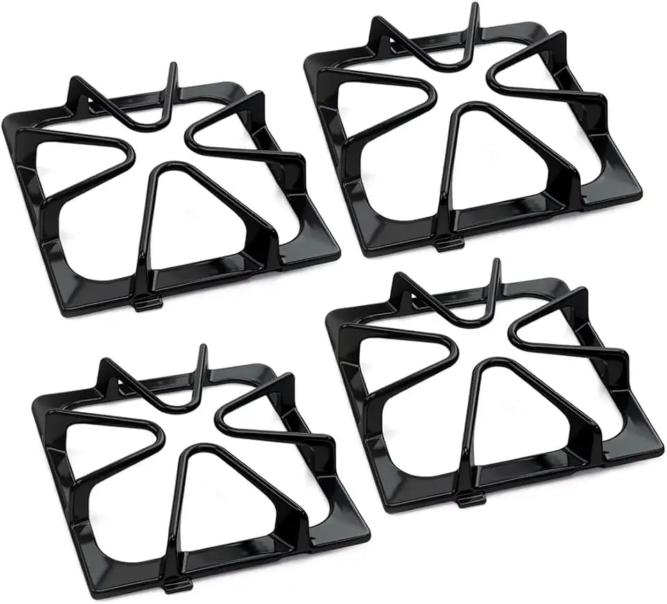 W10447925 Burner Grates Replacement for Whirlpool Stove Parts 4 Pack