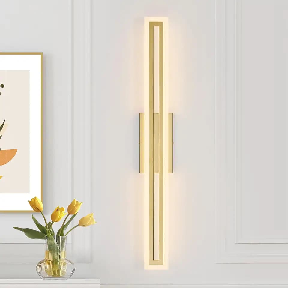 Modern LED Wall Sconce Gold Dimmable Wall Light, L33Inch 5CCT