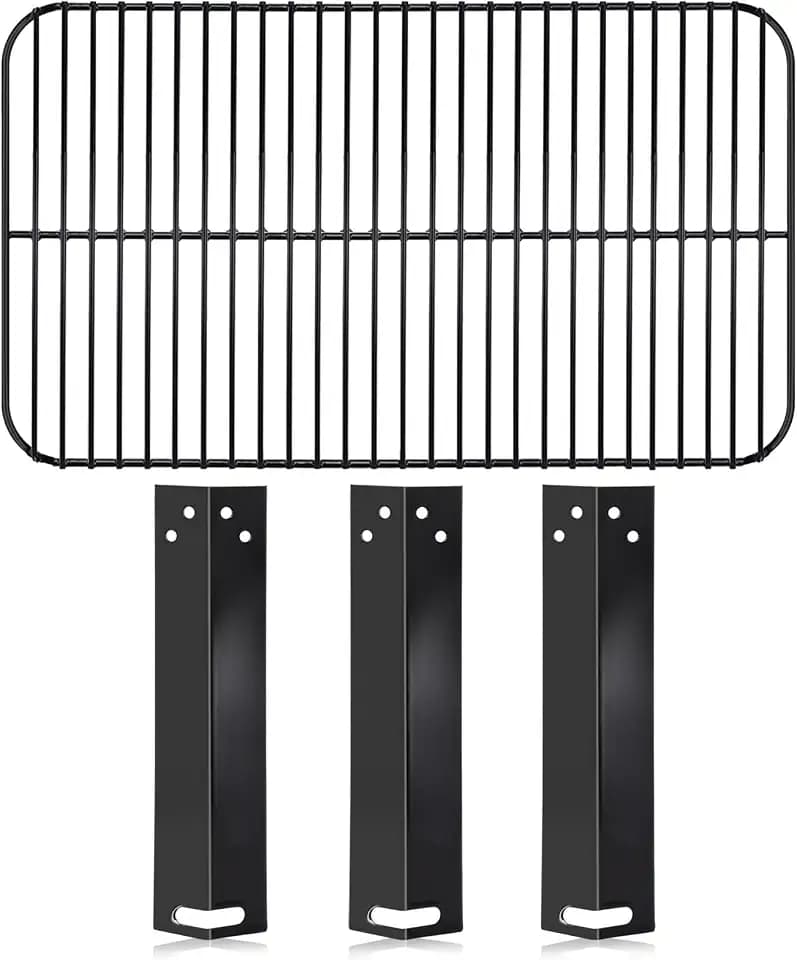Hiorucet Grill Replacement Parts for 3 Burner Walmart Expert Grill XG10-101-002-02, Grill Parts for Expert Grill 3 Burner GBC1716W GBC2016WRS Gas Grill, Porcelain Steel Cooking Grate and Heat Plate