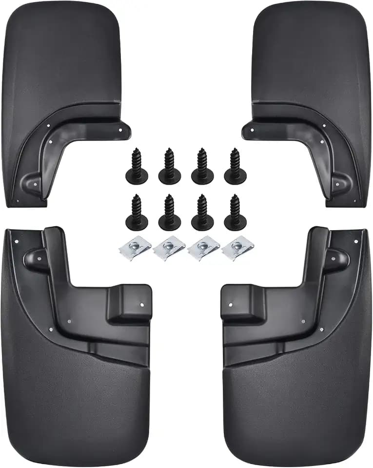 SPEEDWOW Mud Flaps，Front and Rear 4Piece Splash Guards Fender Fit for 2005-2015 Toyota Tacoma.（No Drilling Required）