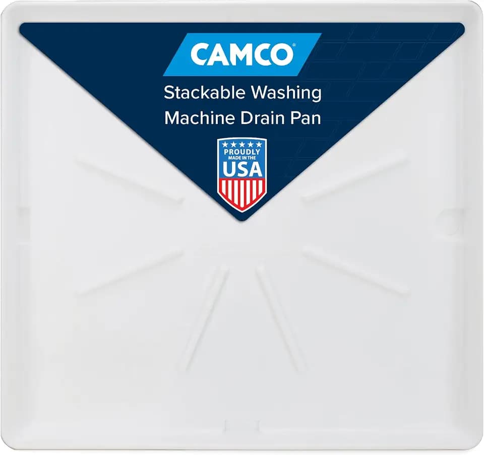 Camco Stackable Washing Machine Drain Pan -for Stackable Units- Made in USA