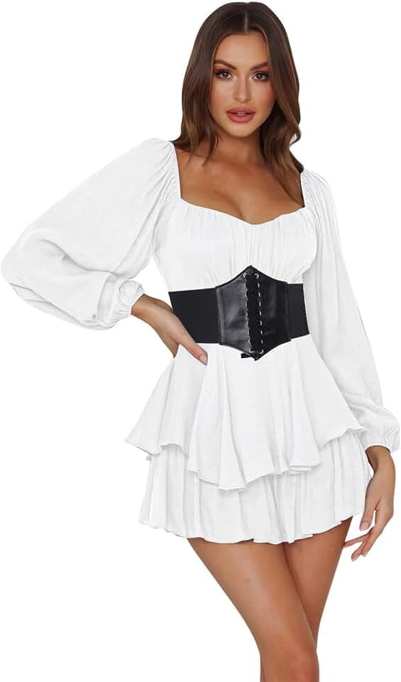 Odizli Damen Korsett Renaissance Viktorianische Off Shoulder Kleid Kurz Jumpsuit