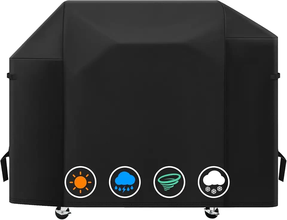 Heavy Duty 600D Polyester Cover Compatible with Traeger Silverton 810, Silverton XL Pellet Grill Smoker Outdoor Waterproof fit for Traeger Silverton 810 XL Pellet Grill Cover Full Length BAC593