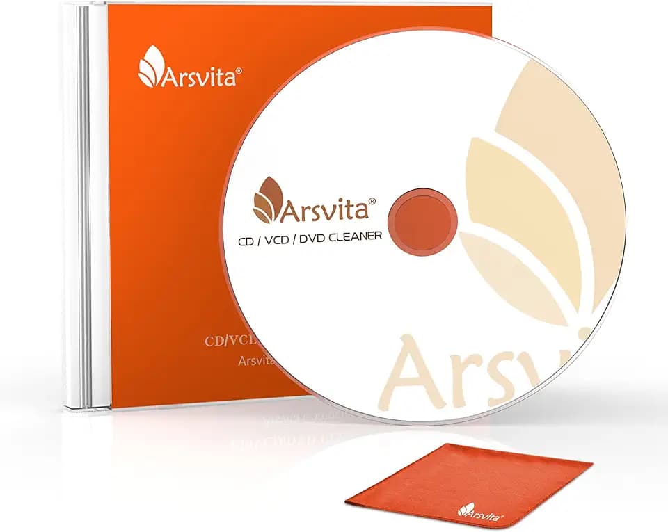 Arsvita CD Laser Lens Cleaner Disc Cleaning Set for CD/VCD/DVD Player