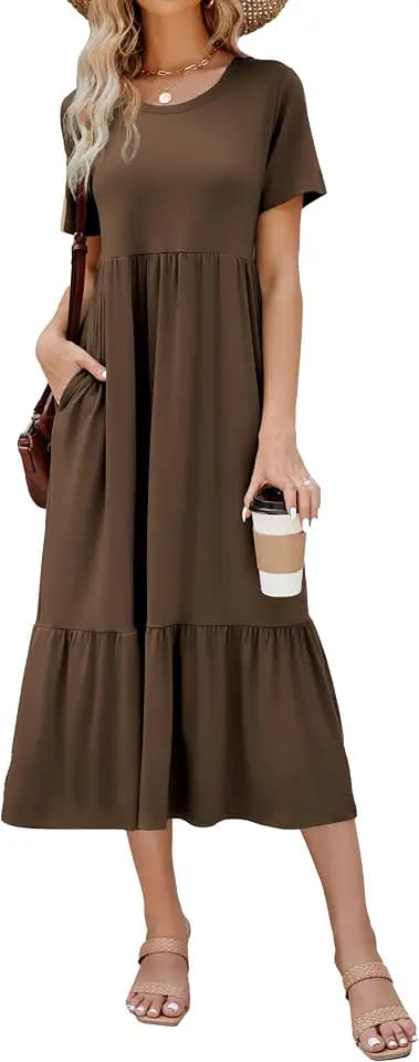 Summer Dresses for Women Flowy Maxi Sundress