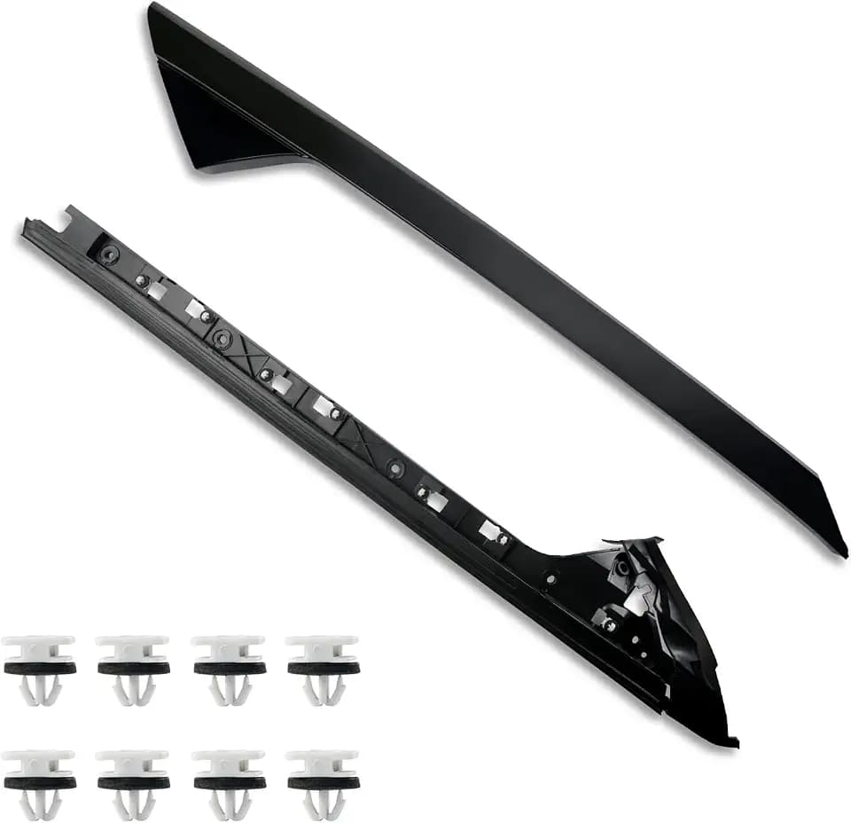A-Pillar Molding Trim Kit Compatible with 2011-2019 Ford Explorer Left Driver Side Outer & Inner Windshield Molding Trim Replace BB5Z-7803145-AA 926-450 BB5Z-7803137-AA BB5Z-7803137-AB BB5Z-7803137-BA