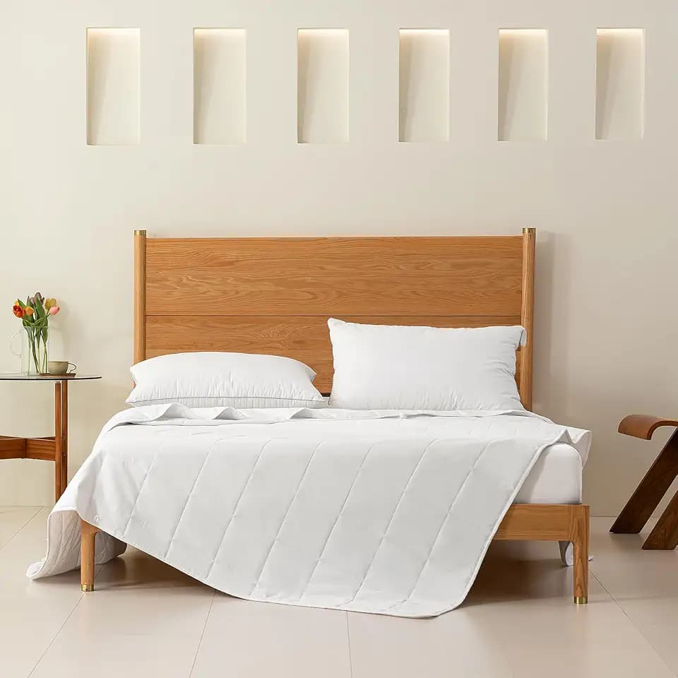 Good Nite Sommerdecke 135×200 cm, Mikrofaser, Leicht und Atmungsaktiv, Weiß