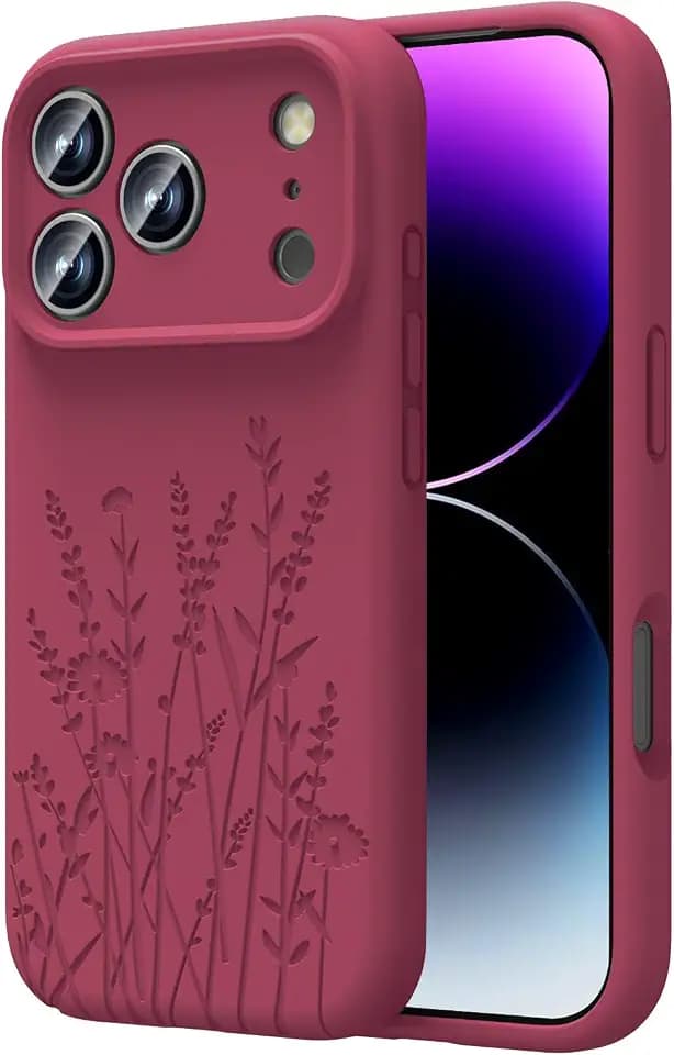 OAOA Engraved for iPhone 18 Pro/iPhone 17 Pro Case, Flower