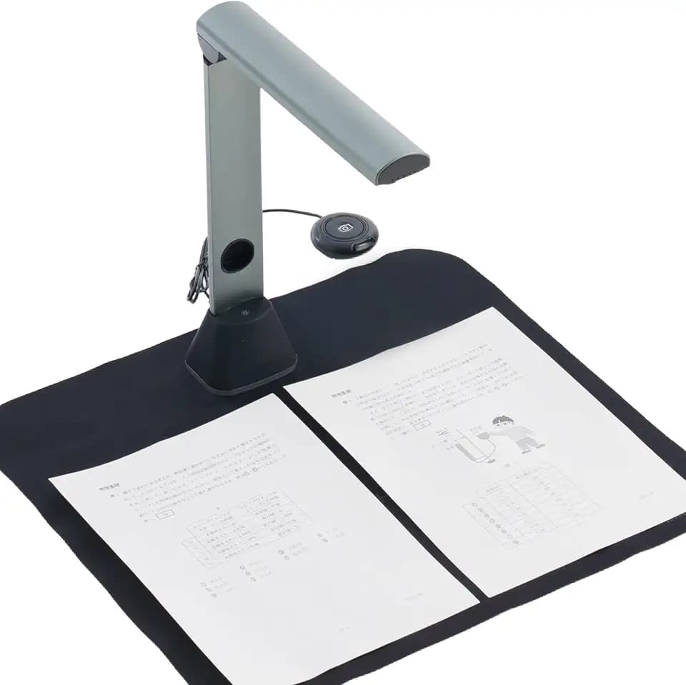 Scanner Dokumentenscanner A3 Scanner: 17 MP mit OCR für 130 Sprachen USB Dokumentenkamera mit 4 LED Buchscanner für Schule Büro Archiv und Homeoffice