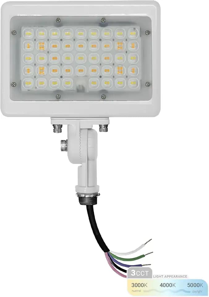 NUWATT 30W White Dimmable LED Flood Light Waterproof for Outdoor Patio, UL