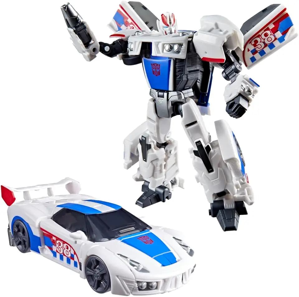 Transformers Age of the Primes Smokescreen, Deluxe Class 5.25-inch Converting Action Figure, Robot Toys for Ages 8+