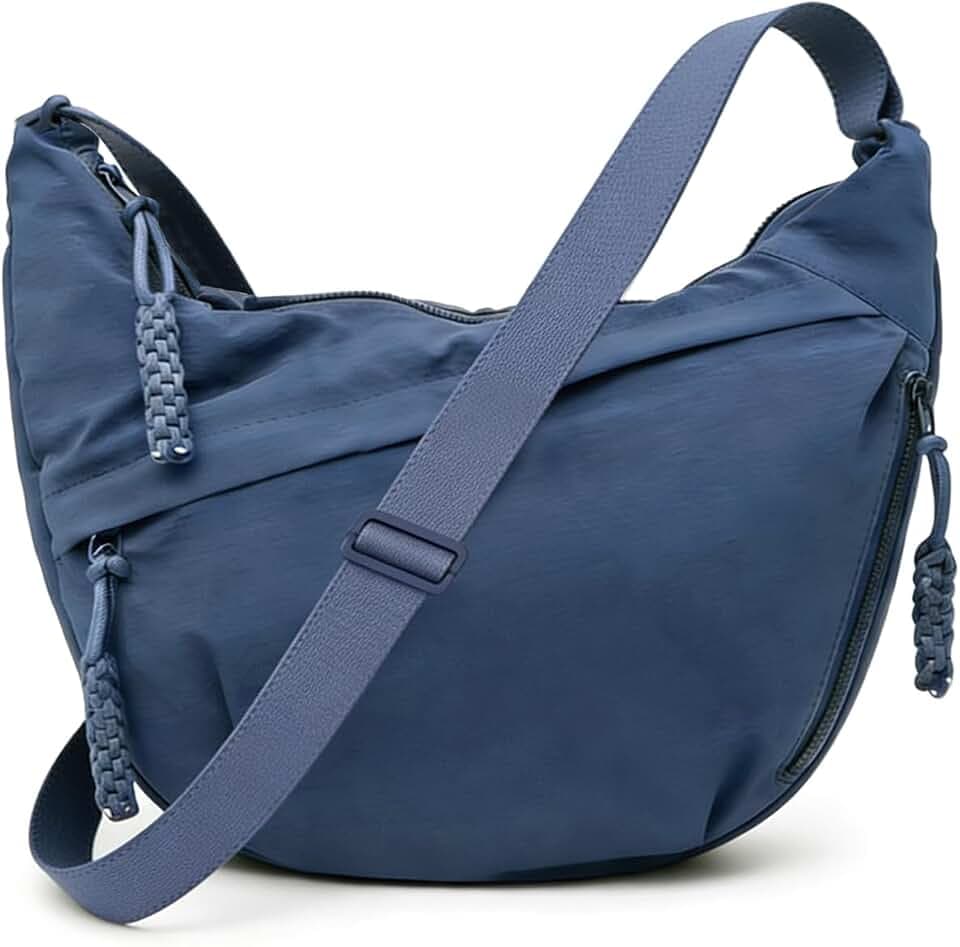Crescent Crossbody Bags for Women, Casual Shoulder Half Moon Bag, Large Capacity Dumpling Purse Bag for Outdoor Travel
