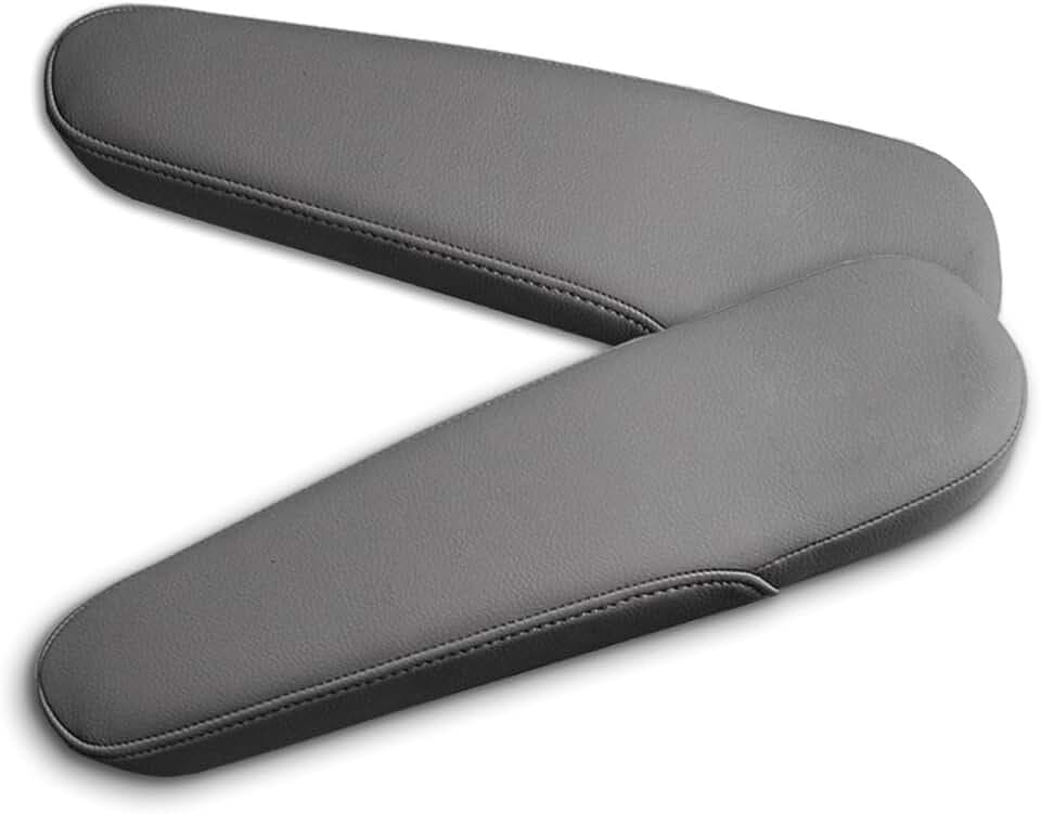 Odyssey Armrest Cover Replacement,Leather Seat Armrest Covers for 2005-2010 Honda Odyssey(Darker Gray)