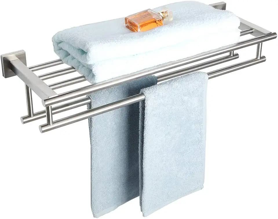 Alise Double Towel Racks for Bathroom Wall Mount 24 Inch,Brushed Nickel