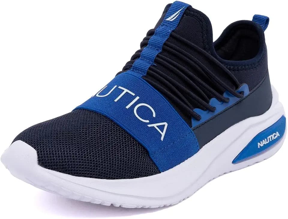 Nautica Kids Athletic Slip-On Sneakers - Comfortable Bungee Running Shoes for Boys and Girls - Stylish and Supportive Footwear for Active Kids (Big Kid/Little Kid/Toddler)
