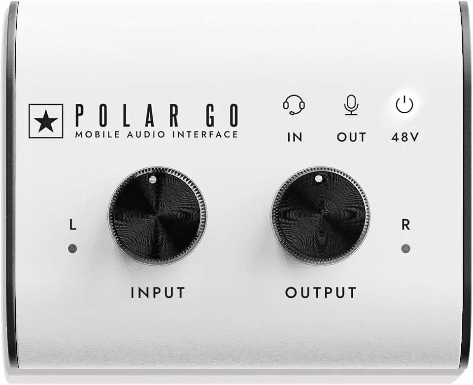 Blackstar Polar Go Tragbare Audio-Interface mit ProCapture Mikrofonen batteriebetrieben für iOS Android Windows Mac USB-C XLR-Eingang mit App Livestreaming und 4 Stunden Akkulaufzeit – Taschenstudio