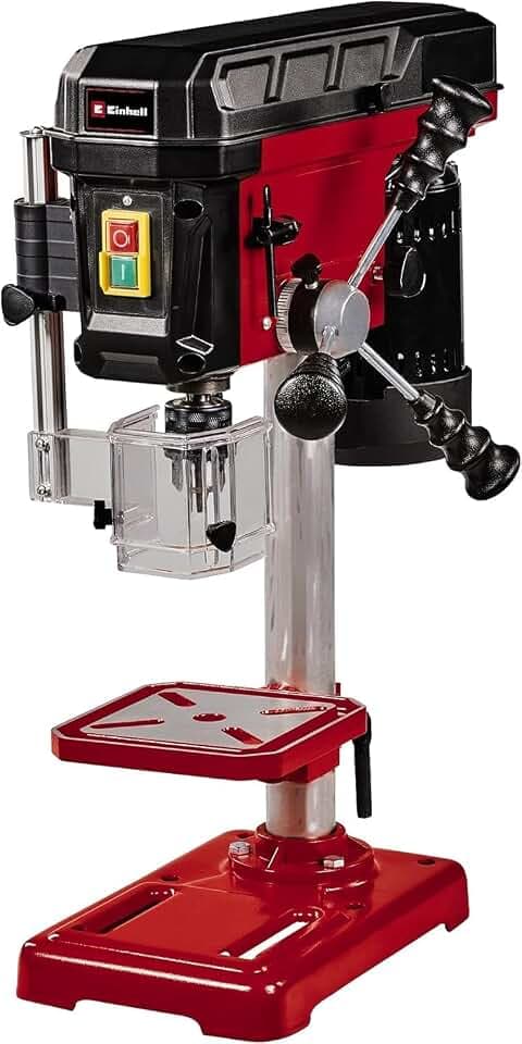 Einhell Säulenbohrmaschine TC-BD 450 (450 W, bis 2650 min-1, 5 Stufen, max. Bohrtiefe 50 mm, Bohrtiefenanzeige, einstellbarer Tiefenanschlag, neig-/drehbarer und höhenverstellbarer Bohrtisch)