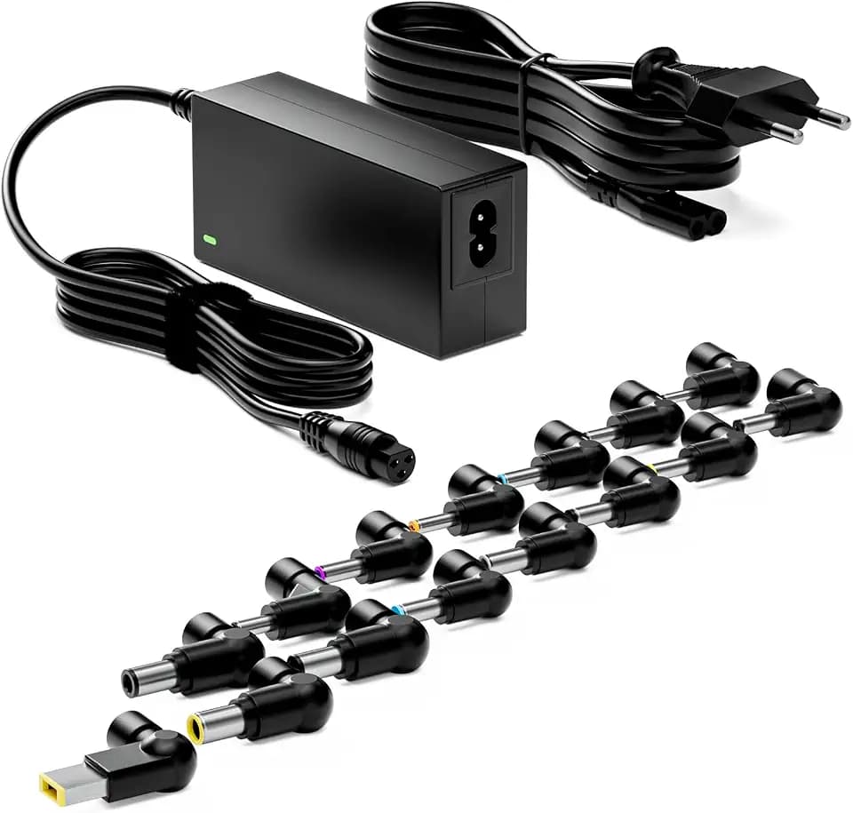 Zolt 65W Universal Laptop Ladegerät Netzteil 15V 16V 18.5V 19V 19.5V 20V AC DC Netzteilkabel für HP Dell Acer Asus Lenovo Toshiba Samsung Sony, 15 DC Steckern