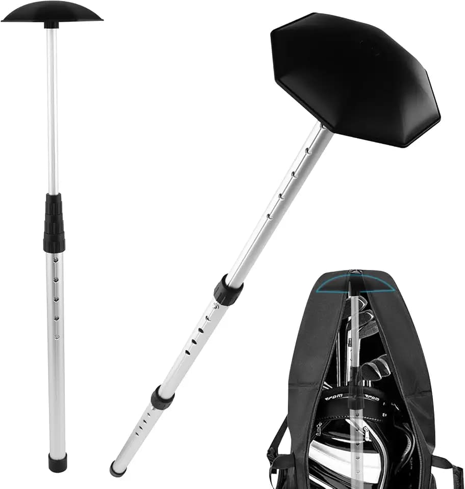 Golf Travel Bag Support Pole, 20.5"-52" Adjustable Stiff Arm for Golf Travel Bag, Alloy Steel Golf-Club-Protector with ABS Cover, Tool-Free Installation