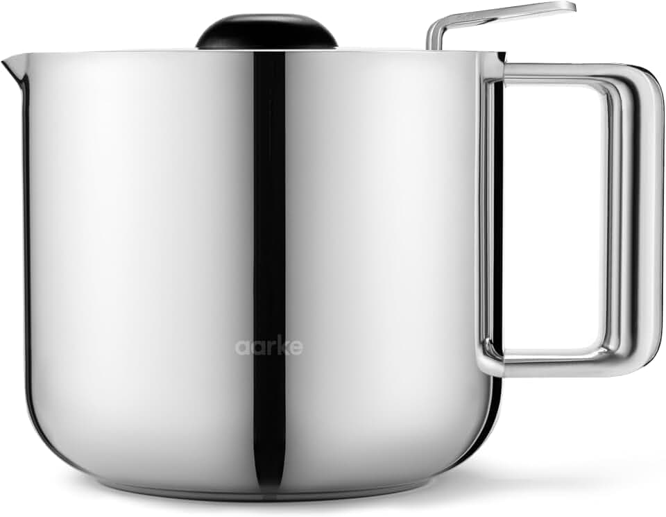 aarke Isolierkanne – Thermokaraffe aus Edelstahl, doppelwandige Konstruktion, kompatibel Kaffeemaschine, 10 Tassen Fassungsvermögen 1.25L