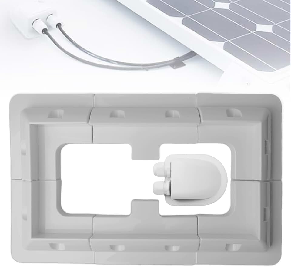 7 x Solarpanel Halterung Wohnmobil, Solarpanel Montagehalterungen Seitenhalterungen ABS Solarpanel Mounting Solarplatten Halterung für Solarpane, Eckhalter Satz Bohrfrei für für Wohnmobile, Dächer