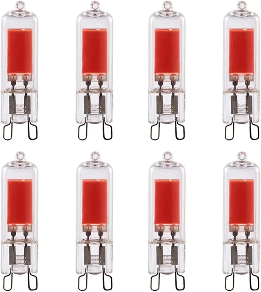 G9 COB LED Bulb 3W Red Light Bulbs G9 LED Bulbs Replace 30W Halogen Light Bulbs G9 Red Light Decorative Lighting Bulbs for Indoor Wall Sconce Crystal Chandelier Bathroom Fixture(8 Pack)